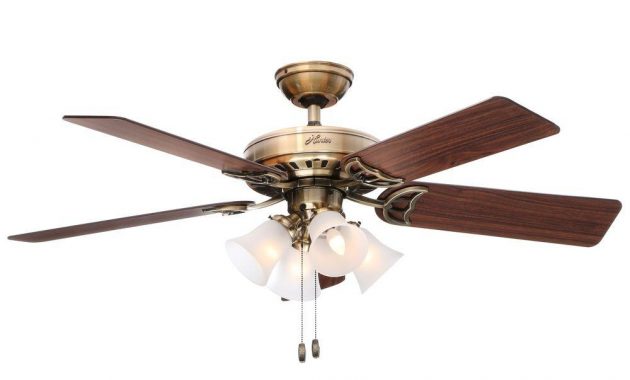 Hunter Studio Series 52 In Indoor Antique Brass Ceiling Fan With for size 1000 X 1000