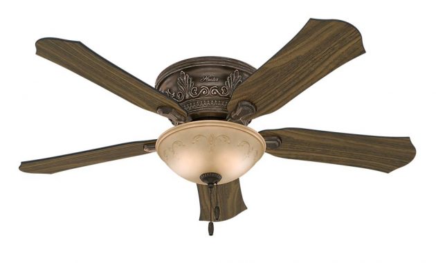 Hunter Viente 52 In Indoor Roman Bronze Flushmount Ceiling Fan With with regard to proportions 1000 X 1000