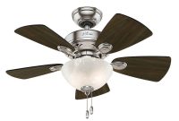 Hunter Watson 34 In Indoor Brushed Nickel Ceiling Fan With Light inside sizing 1000 X 1000