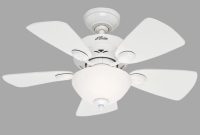 Hunter Watson 34 In Indoor White Ceiling Fan With Light Kit 52089 with regard to size 1000 X 1000