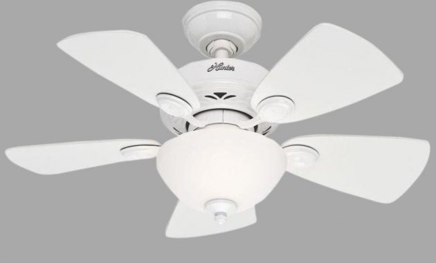 Hunter Watson 34 In Indoor White Ceiling Fan With Light Kit 52089 with regard to size 1000 X 1000