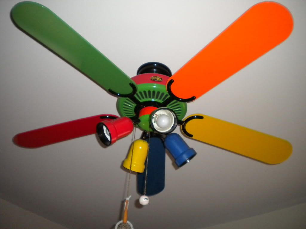 Multi Colored Ceiling Fan • Bulbs Ideas