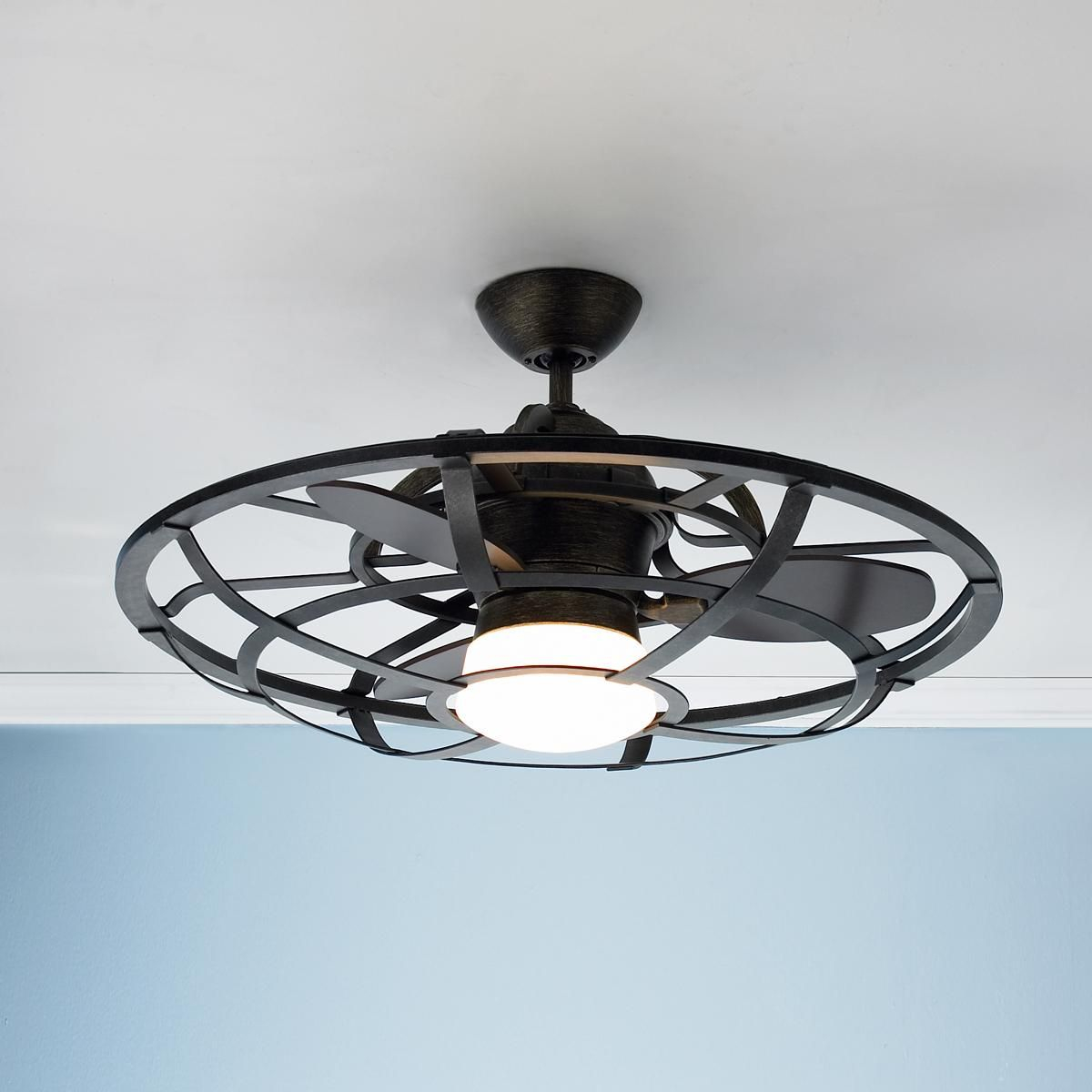 Industrial Cage Ceiling Fan Fun Whimsical Surprising Products with regard to sizing 1200 X 1200