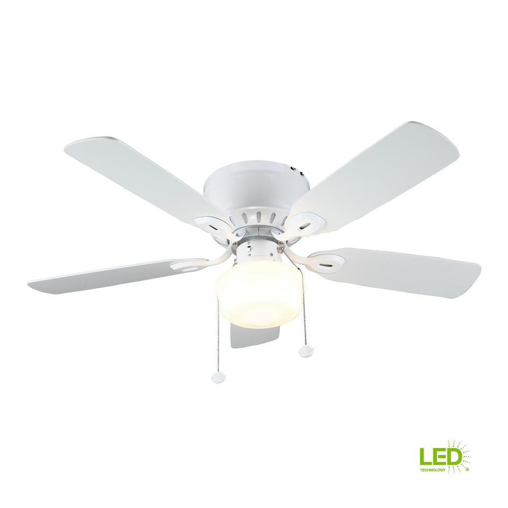 Kennesaw 42 In Led Indoor White Ceiling Fan With Light Kit Uc42v Wh pertaining to dimensions 1000 X 1000