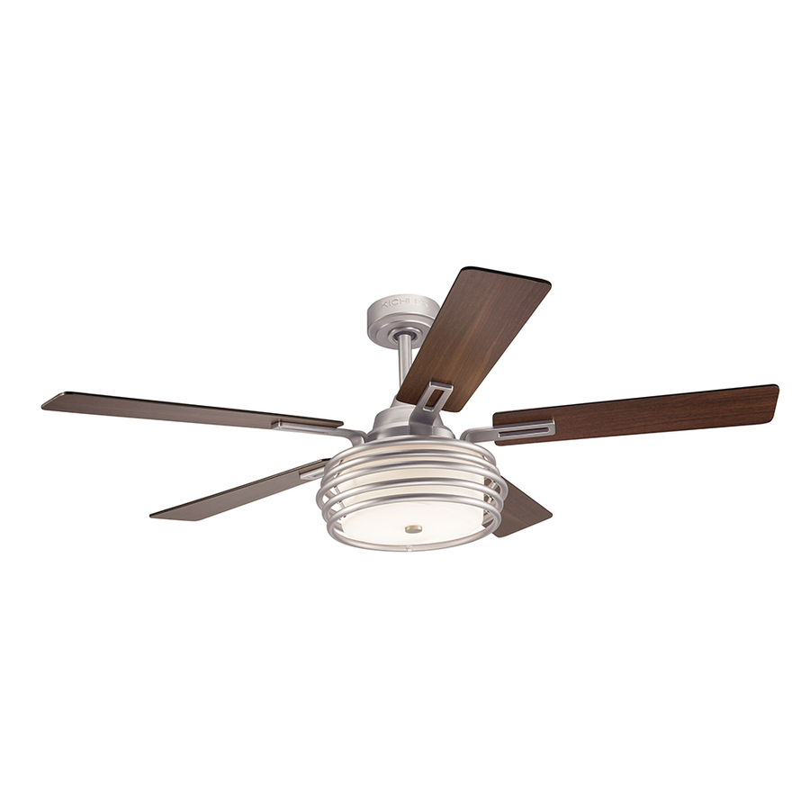 Kichler Bands 52 In Brushed Nickel Indoor Downrod Ceiling Fan With within size 900 X 900