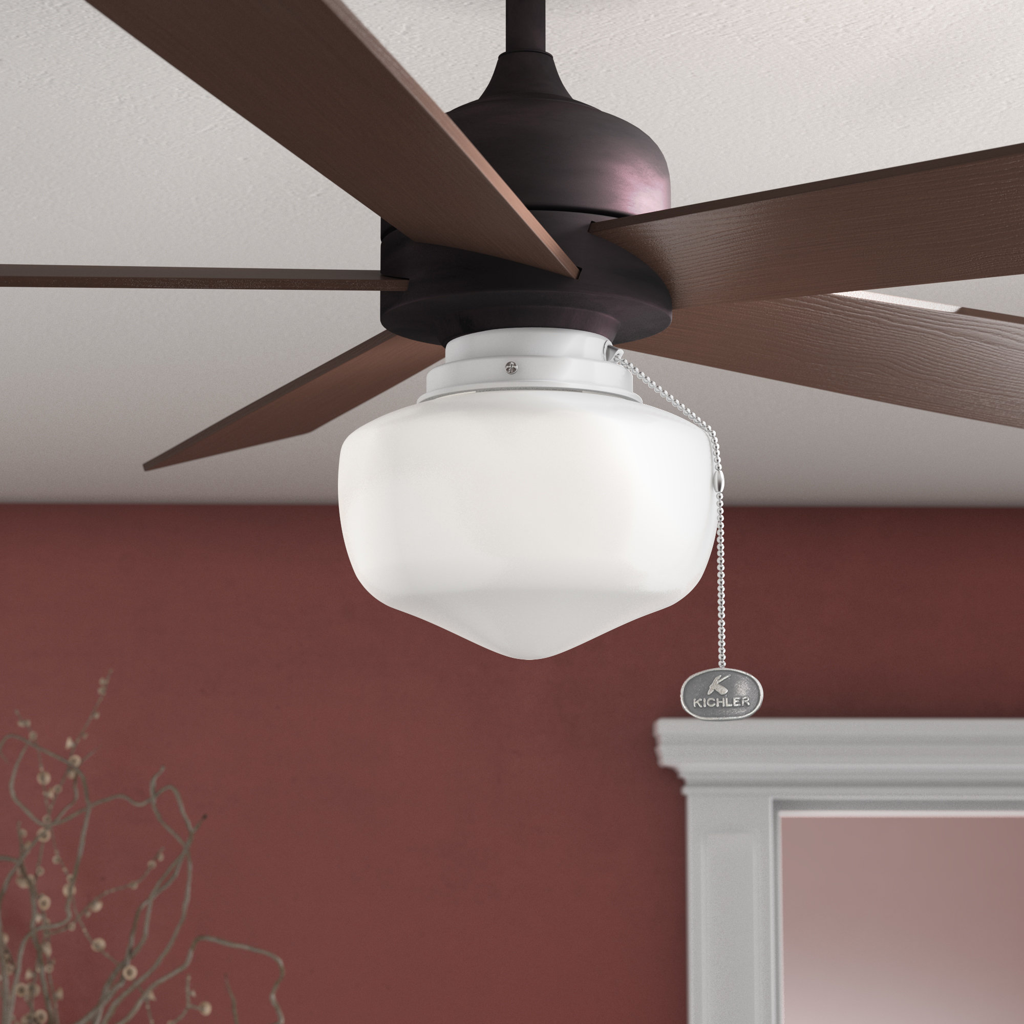 Schoolhouse Light Ceiling Fan • Bulbs Ideas