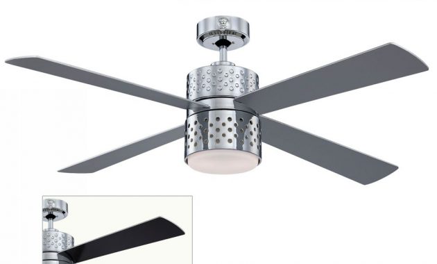 Lenerco Dc Motor Ceiling Fan 122cm 72599 Graphite Chrome Silver intended for proportions 1000 X 1000