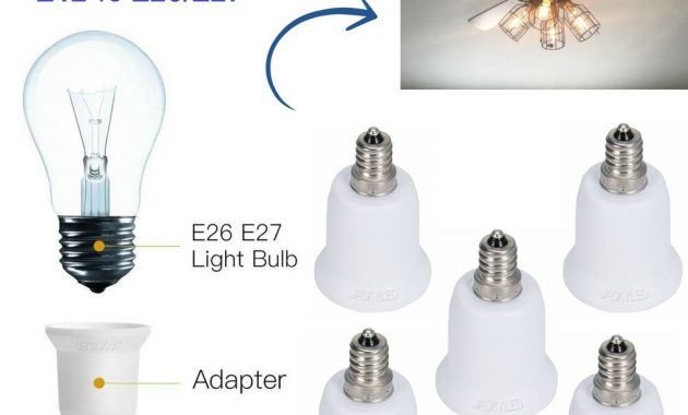 Light Bulb Adapter Candelabra To Standard Base Socket Converter For pertaining to proportions 1000 X 1000