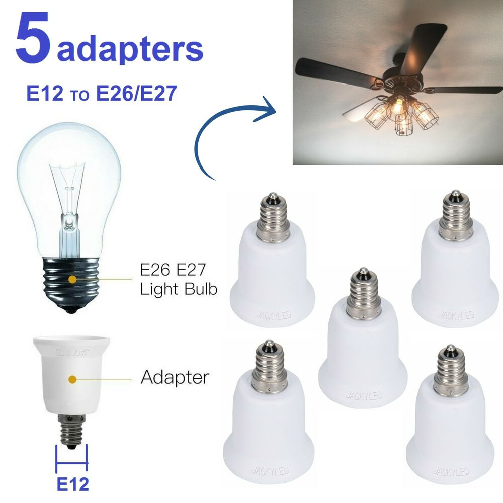 Light Bulb Adapter Candelabra To Standard Base Socket Converter For pertaining to proportions 1000 X 1000