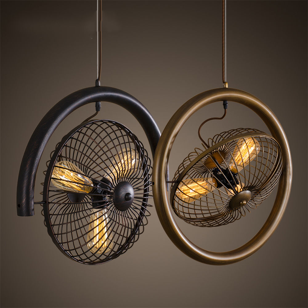 Loft Vintage Industrial Style Chandelier Fan Iron Edison Ceiling throughout proportions 1000 X 1000