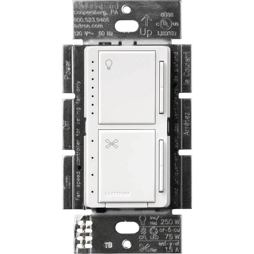 Lutron Maestro Fan Control And Light Dimmer For Dimmable Leds with regard to proportions 1000 X 1000