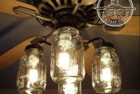 Mason Jar Ceiling Fan Light Kit Only With New Quarts Rustic Etsy with sizing 1046 X 936