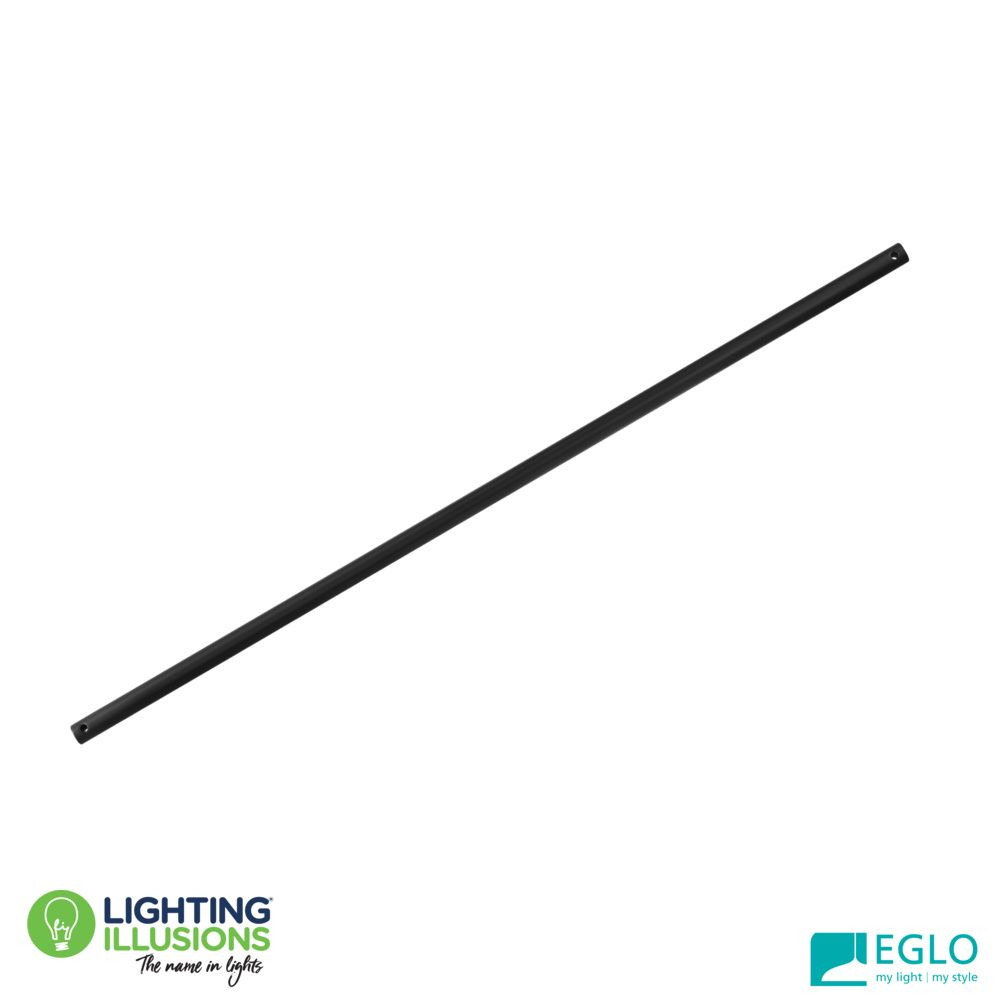 Matte Black 900mm Eglo Nevis Ceiling Fan Extension Rod Lighting regarding sizing 1000 X 1000