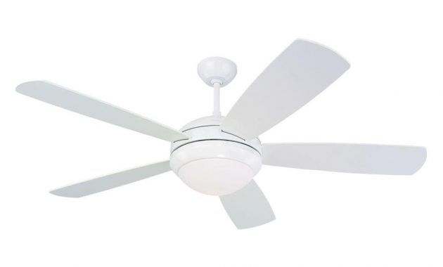 Monte Carlo Discus 52 In Indoor White Ceiling Fan With Light Kit intended for dimensions 1000 X 1000