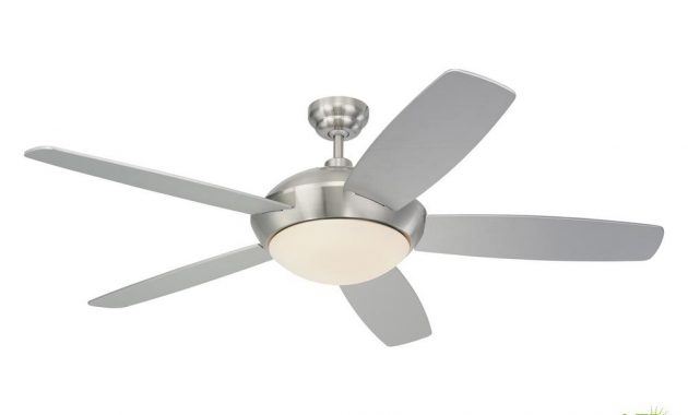 Monte Carlo Sleek 52 In Led Brushed Steel Ceiling Fan With Light in proportions 1000 X 1000