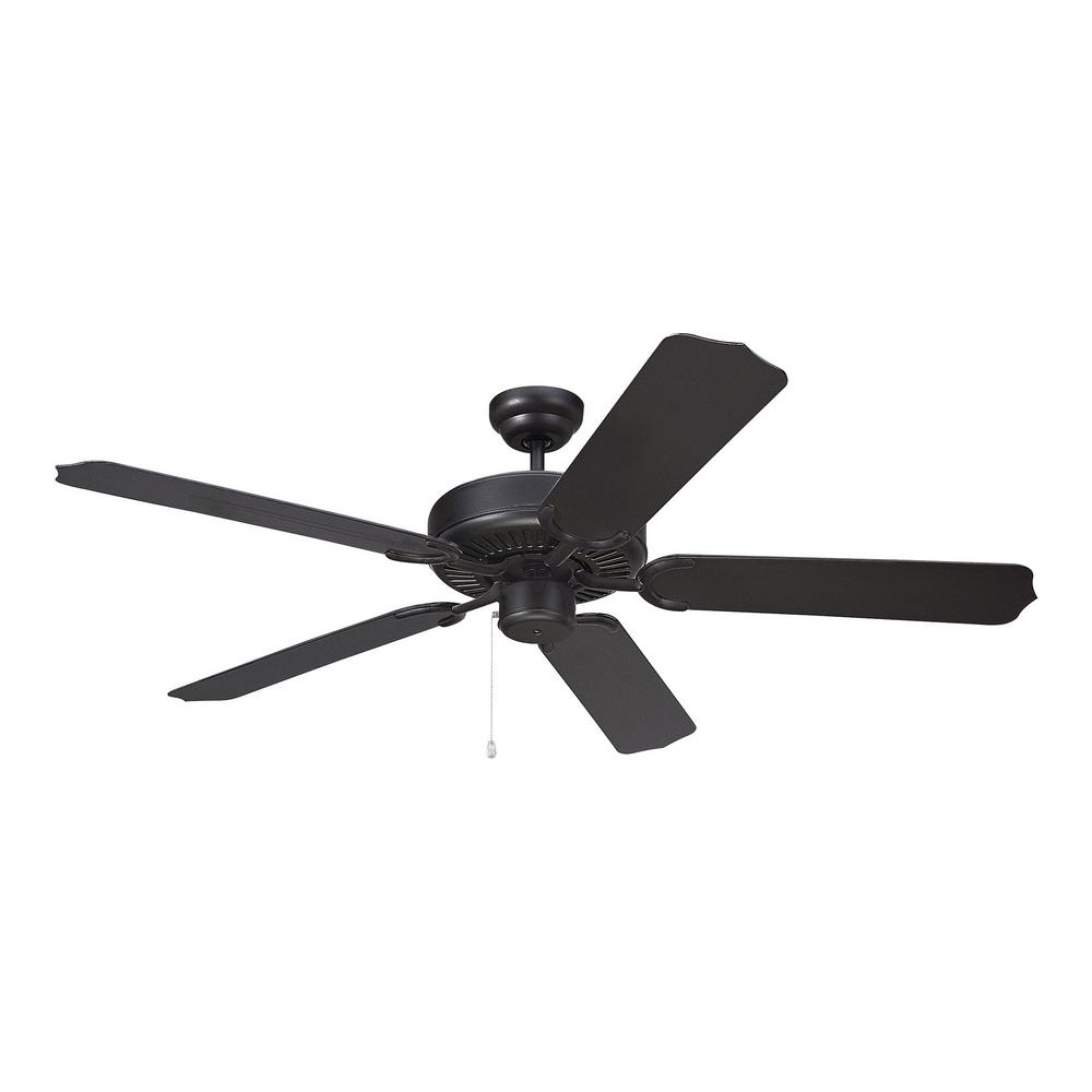 Monte Carlo Weatherford 52 In Matte Black Ceiling Fan With Abs regarding proportions 1000 X 1000