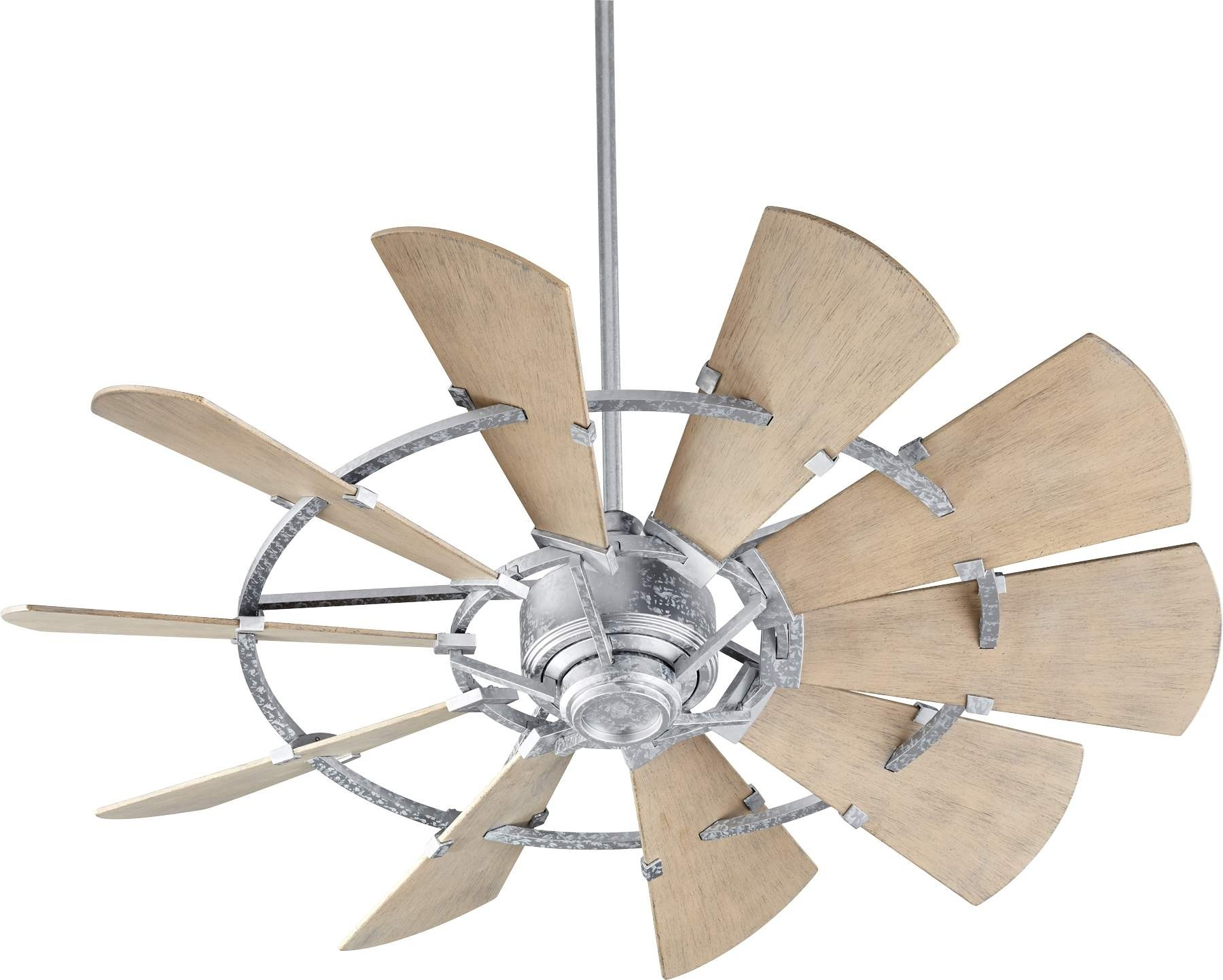 Quorum Windmill Ceiling Fan Model 196015 9 In Galvanized inside size 1800 X 1442