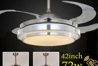 Retractable Blade Hidden Ceiling Fans Pendant Led Lights Remote for measurements 1000 X 1000