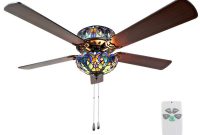 River Of Goods Halston 52 In Indoor Blue Stained Glass Ceiling Fan throughout size 1000 X 1000