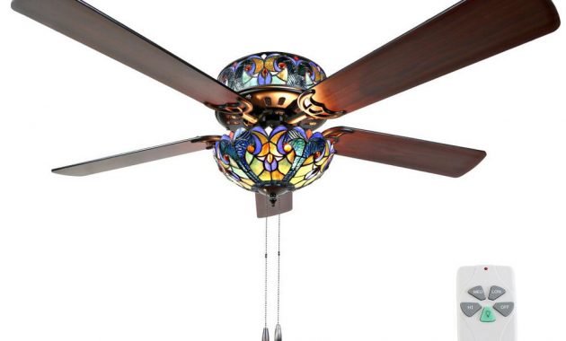 River Of Goods Halston 52 In Indoor Blue Stained Glass Ceiling Fan throughout size 1000 X 1000