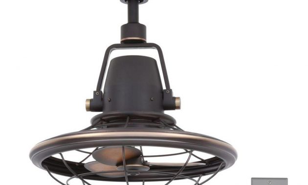 Rustic Bronze 18 In Caged Oscillating Ceiling Fan Indoor Outdoor W with measurements 1000 X 1000