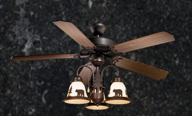 Rustic Ceiling Fan 52 Inch Wilderness W Light Kit Multiple Scene pertaining to size 1525 X 965