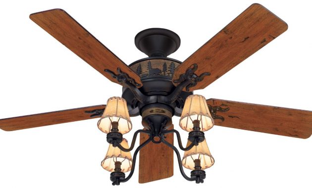 Rustic Ceiling Fans Hunter 52 Rustic Lodge Brittany Bronze 3 pertaining to proportions 1600 X 892