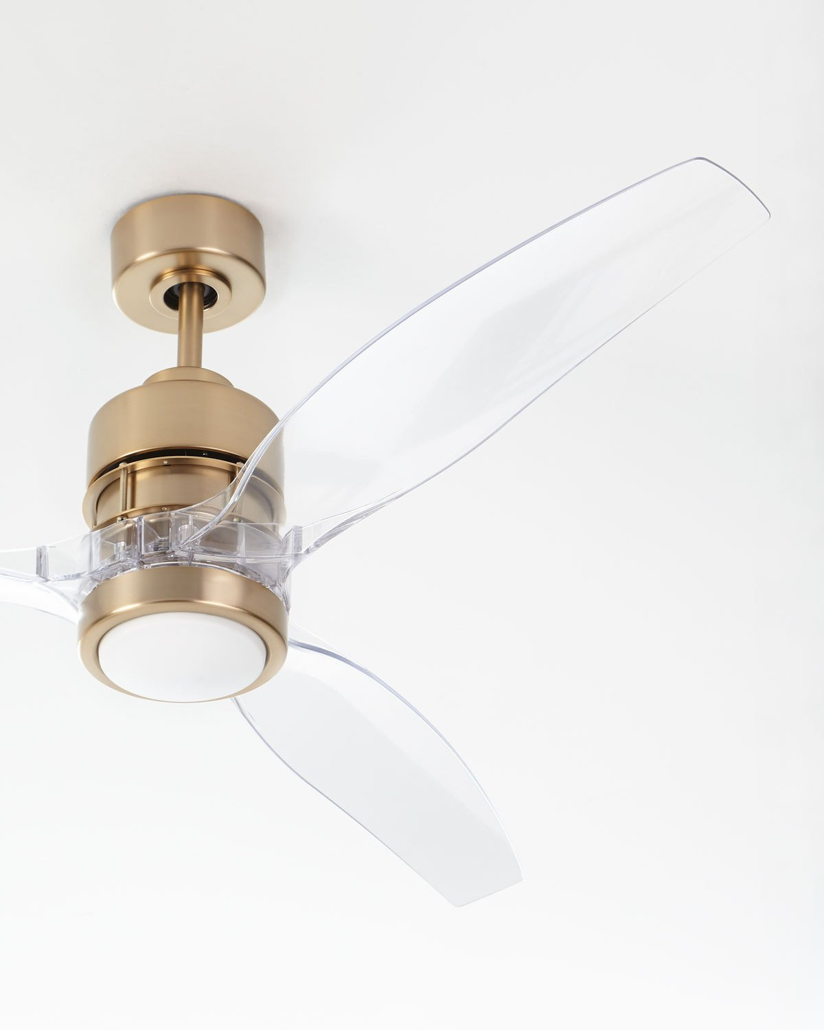 Sonet Satin Brass Ceiling Fan With Acrylic Blades Neiman Marcus for measurements 1200 X 1500