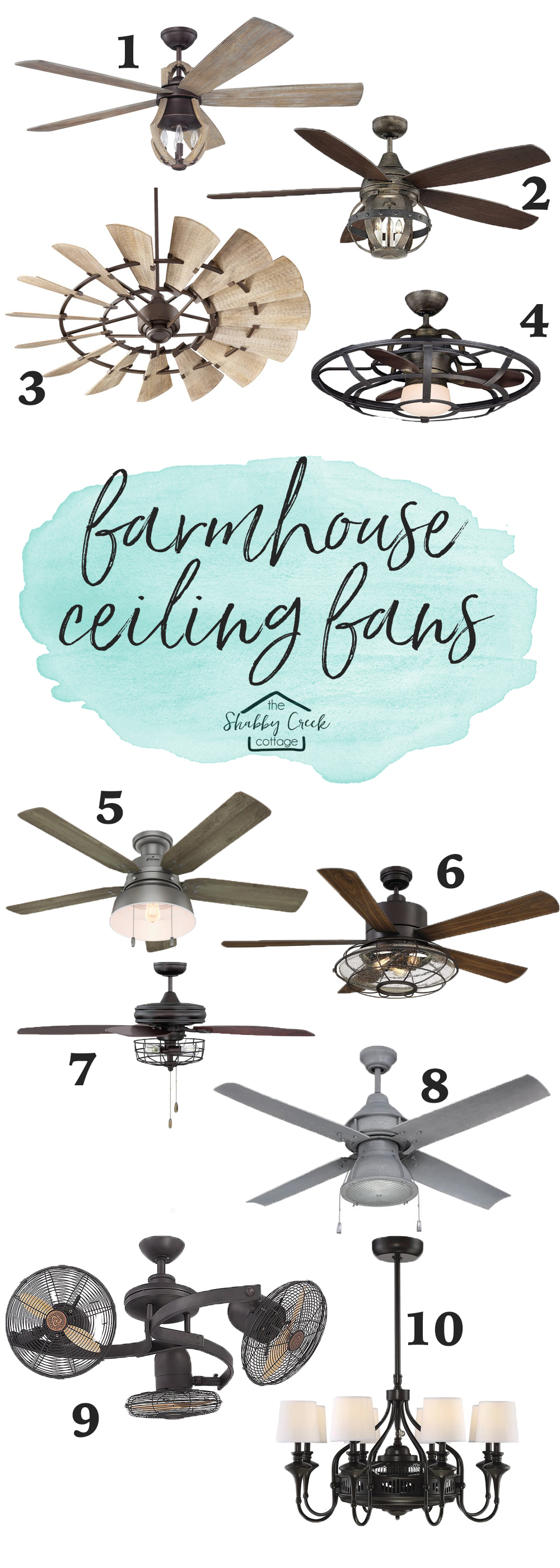 The Best Farmhouse Style Ceiling Fans Starting Under 200 for proportions 1000 X 2800