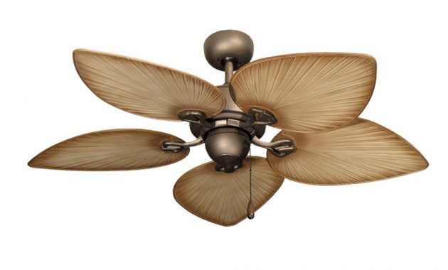 Tropical Ceiling Fans With Palm Leaf Blades Bamboo Rattan And More in proportions 1000 X 1000