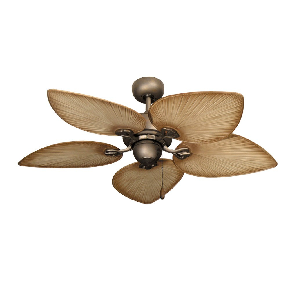 Tropical Ceiling Fans With Palm Leaf Blades Bamboo Rattan And More in proportions 1000 X 1000