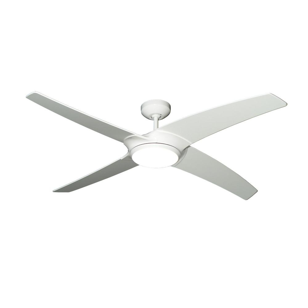 Troposair Starfire 56 In Pure White Ceiling Fan With Led Light in proportions 1000 X 1000