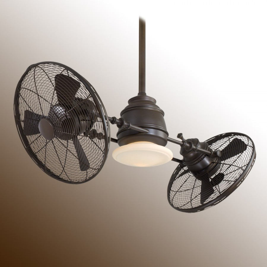 Vintage Gyro Ceiling Fan Minka Aire Fan F802 Orb Oil Rubbed Bronze with regard to proportions 900 X 900