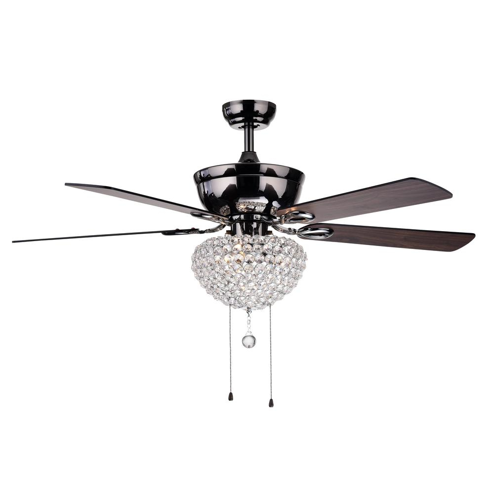 Warehouse Of Tiffany Taliko 52 In Indoor Black Ceiling Fan With with sizing 1000 X 1000