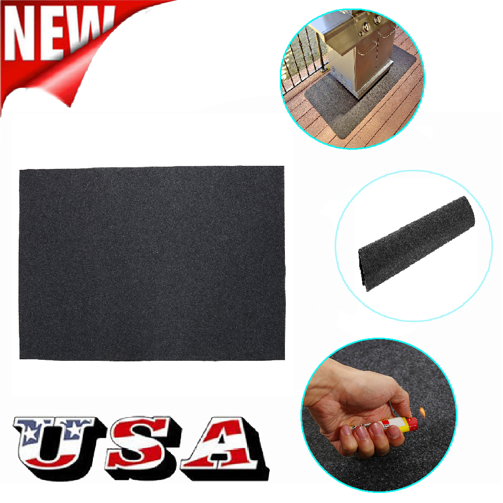 124x75cm Bbq Gas Grill Mat Pad Floor Protective Fire Resistant Rug inside proportions 1001 X 1001