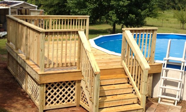 12x16 Deck On Round Pool My Projects In 2019 Above Ground Pool intended for measurements 3264 X 2448