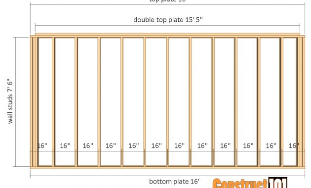 12x16 Shed Plans Gable Design Construct101 pertaining to proportions 1116 X 756