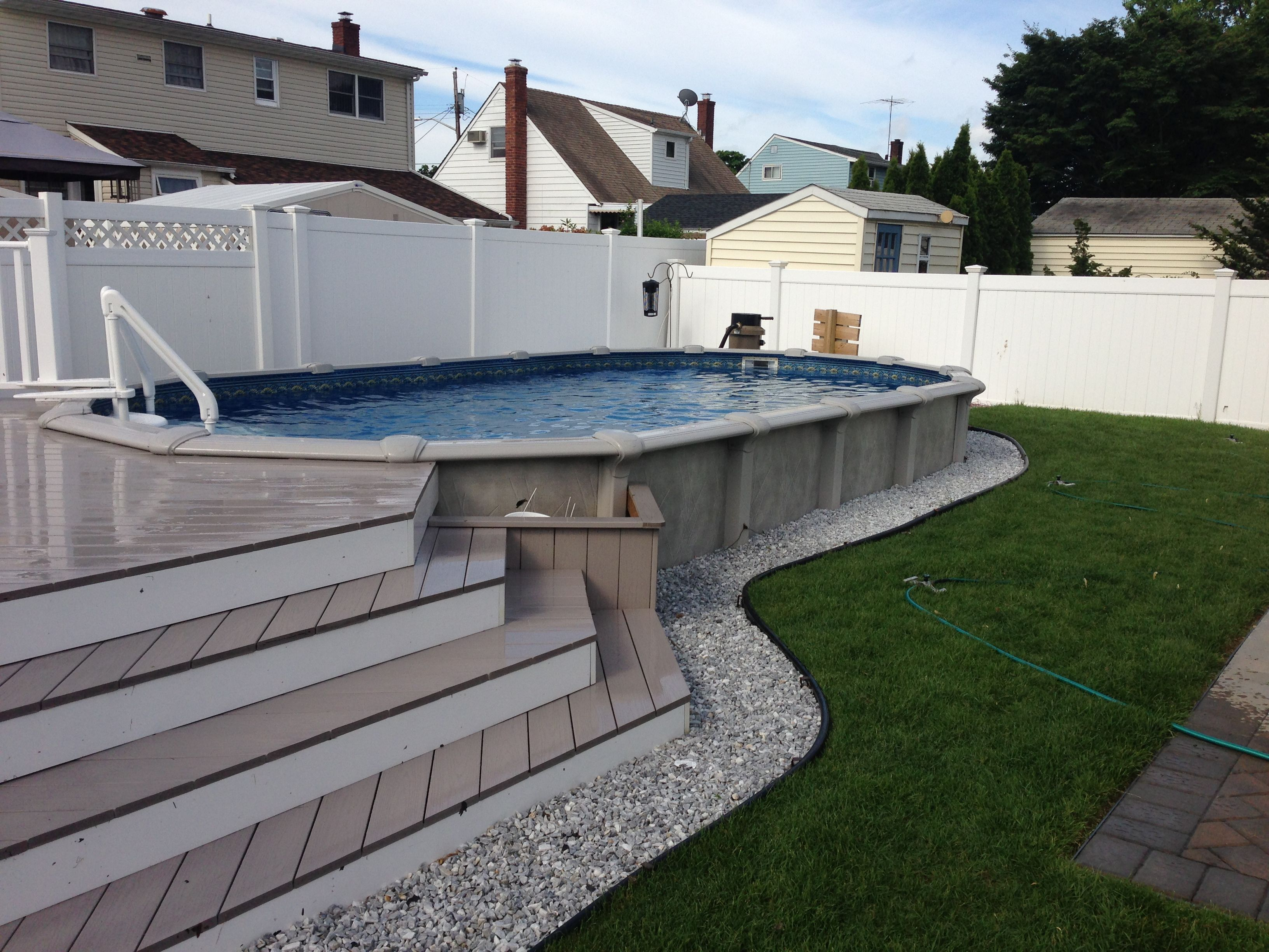 12x24 Pool With Deck Brothers 3 Pools Aboveground Semi Inground inside dimensions 3264 X 2448