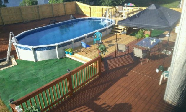 15 X 30 Oval Pool Multilevel Deck Outdoor Carpet No Place Like pertaining to dimensions 1280 X 720