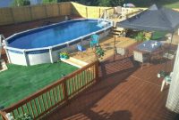 15 X 30 Oval Pool Multilevel Deck Outdoor Carpet No Place Like with regard to sizing 1280 X 720