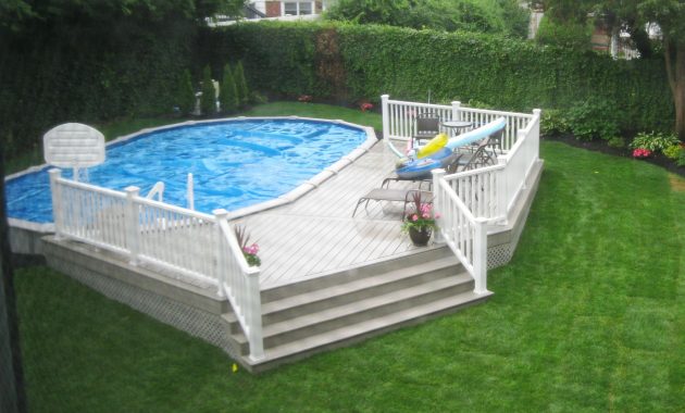 18x33 Semi Inground Pool With Deck Pool Decks Swimming Pool in dimensions 3077 X 2409