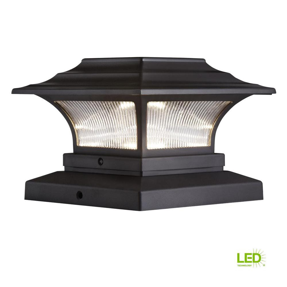 2 Pack Solar Led Deck Post Cap Light 4x4 Bronze Outdoor Lighting intended for proportions 1000 X 1000