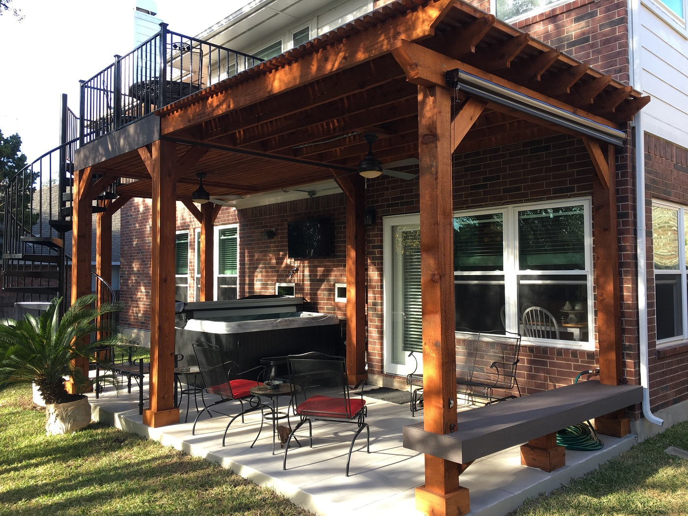 2 Story Decks Austin Decks Pergolas Covered Patios Porches More for proportions 1400 X 1050