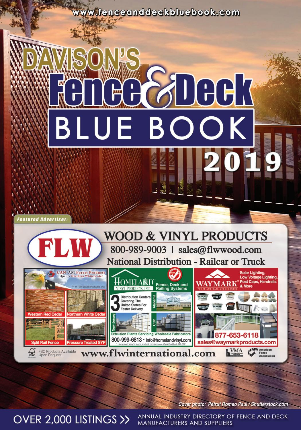 2019 Fence Deck Blue Book Davison Publishing Issuu pertaining to sizing 1050 X 1500