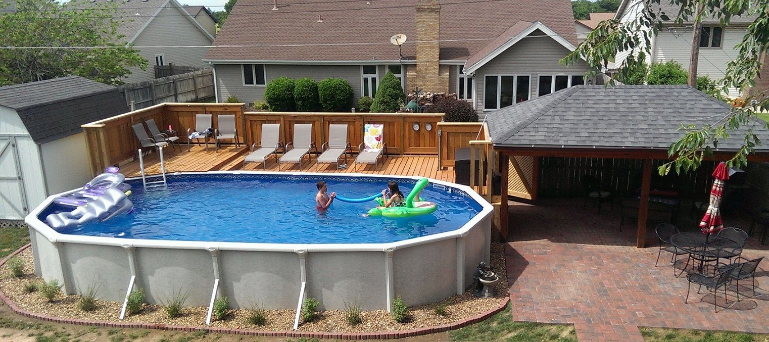 22 Amazing And Unique Above Ground Pool Ideas With Decks Outdoor for dimensions 1522 X 677