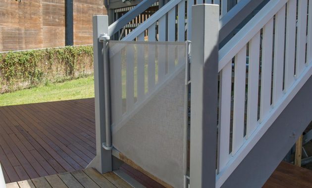 33 In H Outdoor Retractable Gate Extra Wide Gray 2741 The Home throughout measurements 1000 X 1000