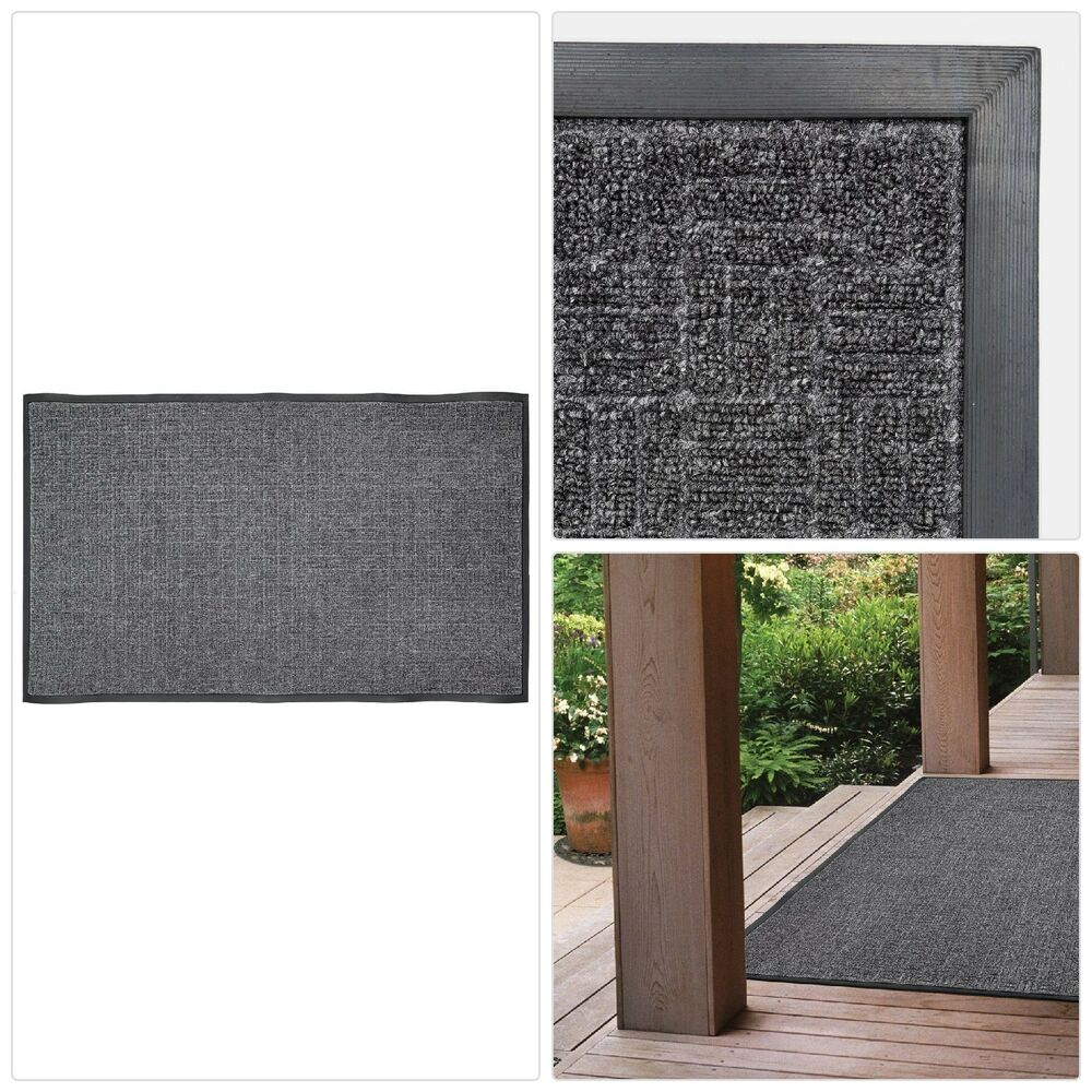 36x60 In Large Charcoal Grey Rubber Commercial Door Mat Outdoor for size 1000 X 1000