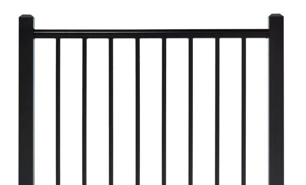 4 Ft X 3 Ft Adjustable Black Aluminum Deck Gate 248874 The Home with regard to proportions 1000 X 1000