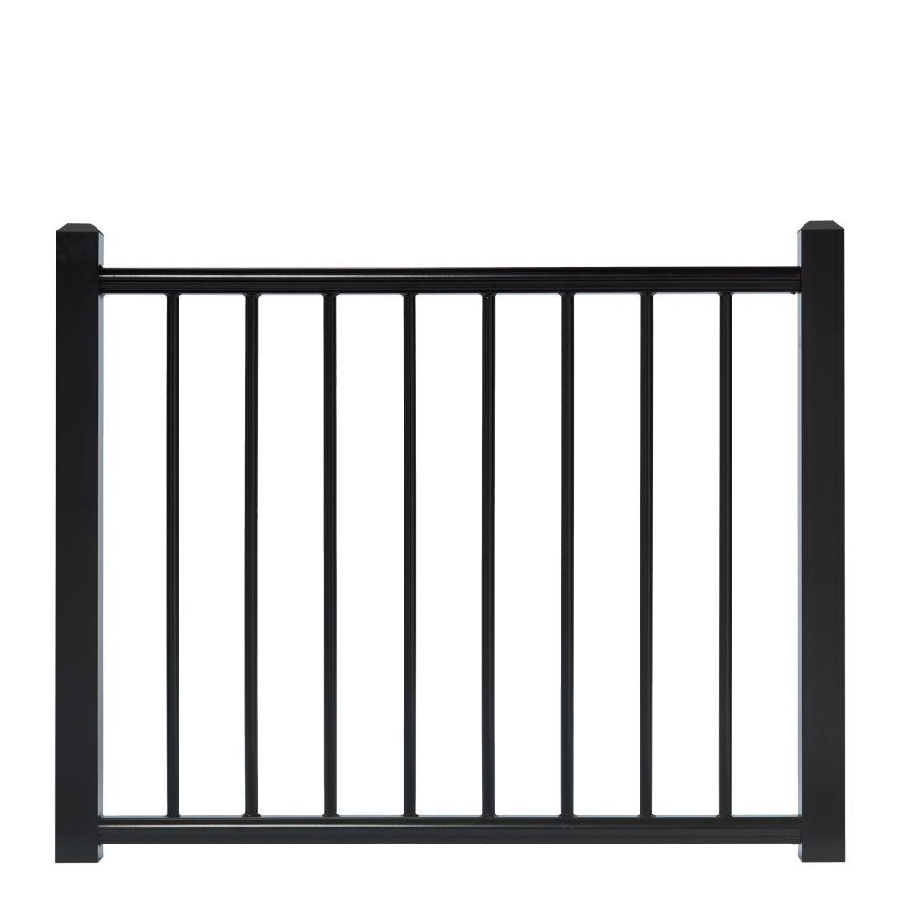 4 Ft X 3 Ft Adjustable Black Aluminum Deck Gate 248874 The Home with regard to proportions 1000 X 1000