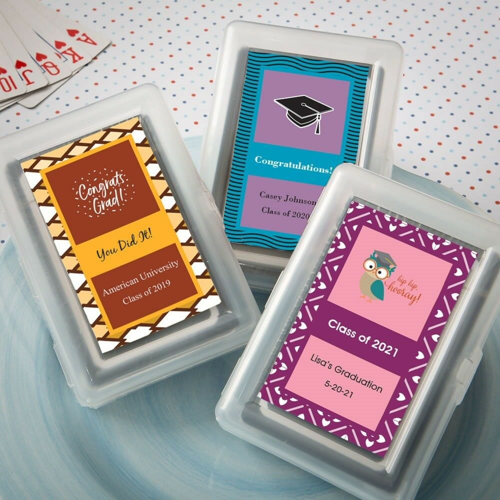 40 Personalized Playing Cards Graduation Birthday Party Favors intended for size 1000 X 1000